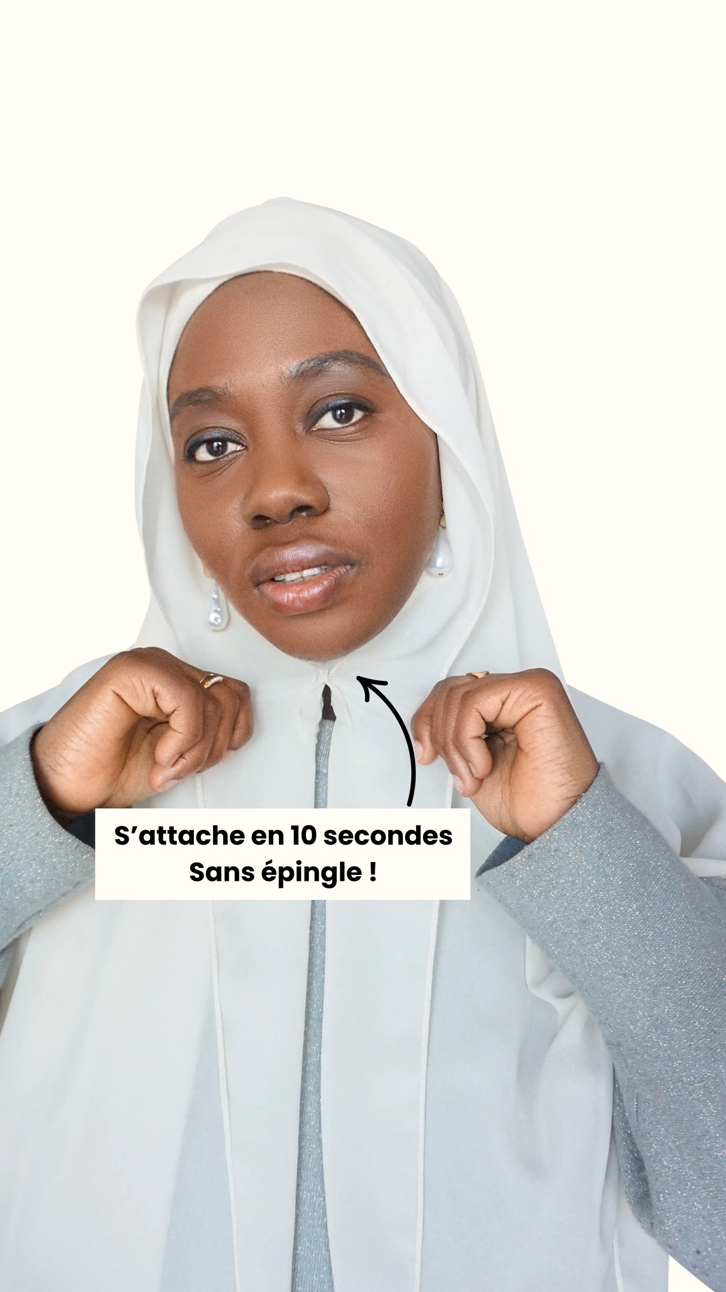 Magnetika Hijab Aimanté 3-en-1 voile, bonnet et aimants intégrés